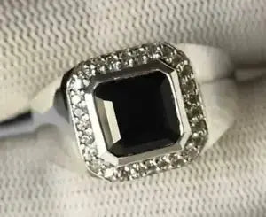 Yemeni Aqeeq Ring for Women - Natural Agate Gemstone with Sterling Silver 925 - Heavenly Gems