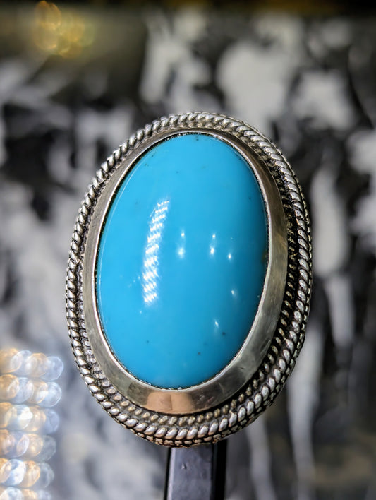 Mens Big Feroza ring in real sterling silver 925 Mens Jambo size Turquoise Ring for  prestigious customer