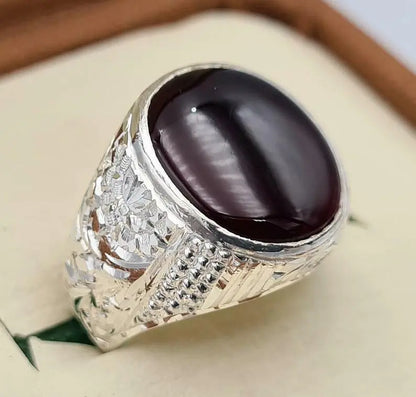 Yemeni aqeeq akik aqiq agate bague mens rings handmade jewelry birthstone gifts - Heavenly Gems