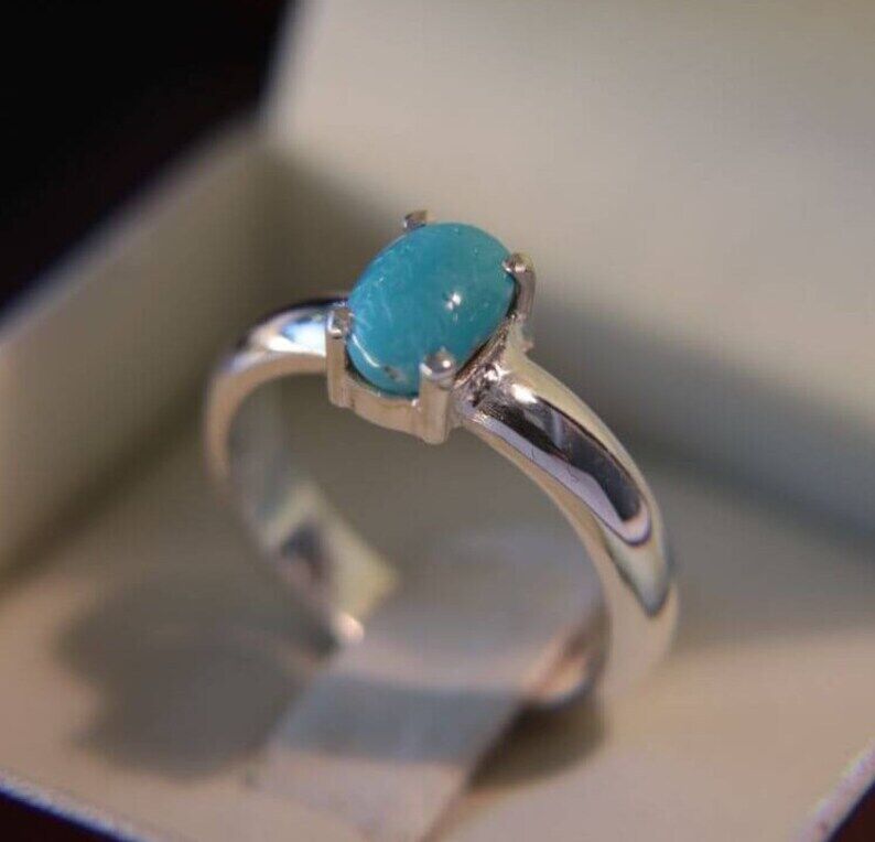 Natural Feroza Ring Feroza Band old Turquoise Rings Womens Jewellery Silver ring - Heavenly Gems