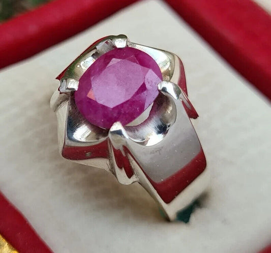 Unisex ruby ring genuine ruby ring dainty ruby ring ruby ring antique ruby rubi - Heavenly Gems