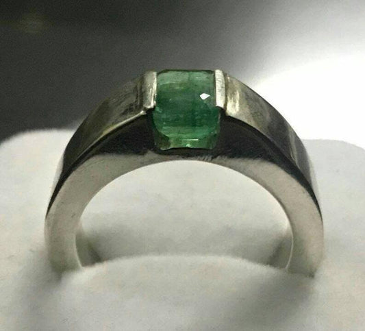 Natural Unheated Untreated mens Emerald Ring panjsher Emerald ring Real emerald - Heavenly Gems