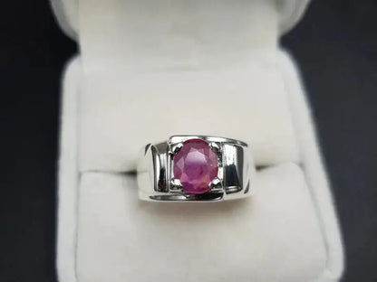 Natural Ruby Ring For Men 925 Sterling Silver Yakoot Ring Real Ruby Ring mens - Heavenly Gems