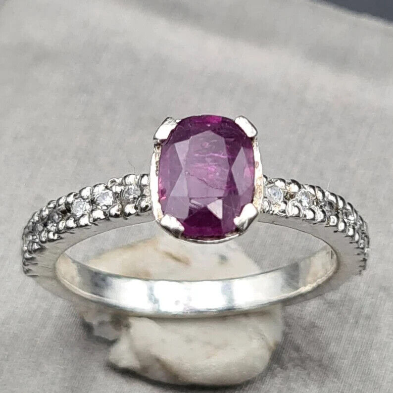 Rare Natural Ruby ring | Women Engagement Ring Unheated Untreated Ruby ring gift - Heavenly Gems