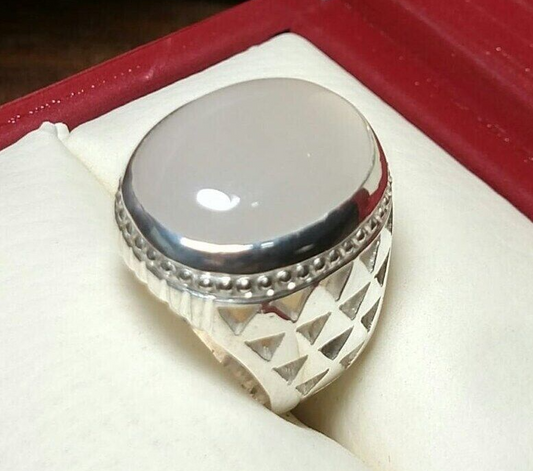 Natural Dur e Najaf Mens Mens Star Shape Ring Sterling Silver 925 gift for him - Heavenly Gems