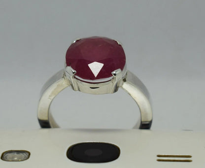 Ruby Ring Womens Real Natural Ruby Gemstone 925 Sterling Silver Handcrafted Ring - Heavenly Gems
