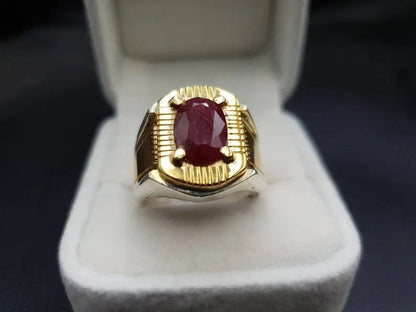 Natural Ruby Ring For Men Women Pegion Blood Ruby Unheated Untreated Afghan Ruby - Heavenly Gems