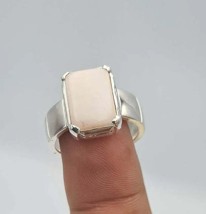 Opal ring mens opal stone handmade jewelry natural gemstone men zodiac jewelley 925 Sterling Silver Ring - Heavenly Gems