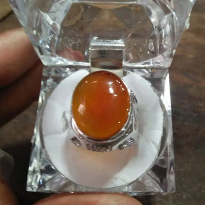 Natural Brown Yemeni Aqeeq Haqeeq Akik Agate Surkh Aqeeq Lal Aqeeq Yamani Aqeeq - Heavenly Gems