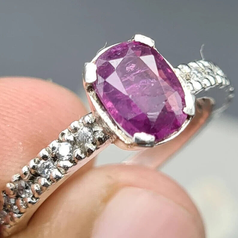 Rare Natural Ruby ring | Women Engagement Ring Unheated Untreated Ruby ring gift - Heavenly Gems