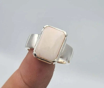 Opal ring mens opal stone handmade jewelry natural gemstone men zodiac jewelley 925 Sterling Silver Ring - Heavenly Gems