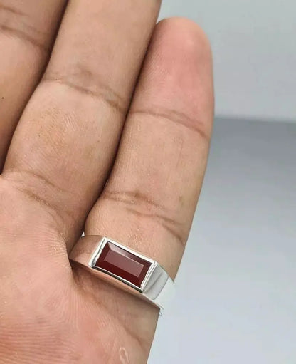 Men's Yemeni Aqeeq Ring - Brown Red Yamani Agate Hakik Akik Bague Jewelry Gift - Heavenly Gems