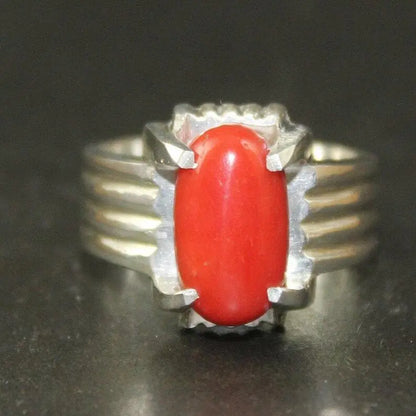 Natural Unheated and Untreated Women Coral Marjan Ring in 925 sterling Silver - Heavenly Gems