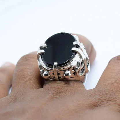 Nigel's Ring Design from the movie Devil Wears Prada Carnelian Aqeeq Ring Agate - Heavenly Gems