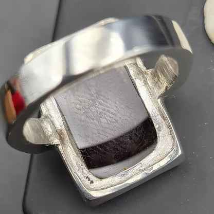 High-Quality Hand-Crafted Original Yemeni Aqeeq Rings for Men and Women Featuring Expertly Set Agate Stone in Silver - Heavenly Gems