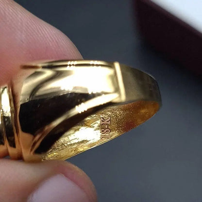 Unheated Untreated Ruby Ring mens Ring Wedding Gold rings 18k Yellow Gold Ring - Heavenly Gems