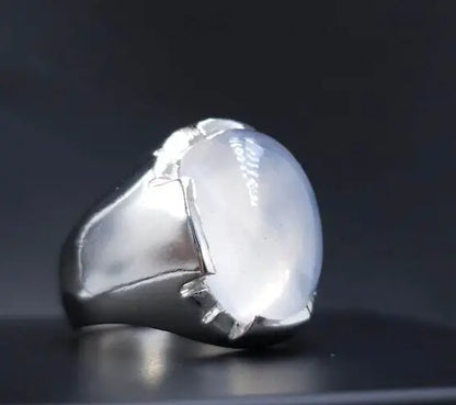 Mens Dur e Najaf Ring Moonstone Ring 925 Sterling Silver Bague Dur e Najaf Bague - Heavenly Gems