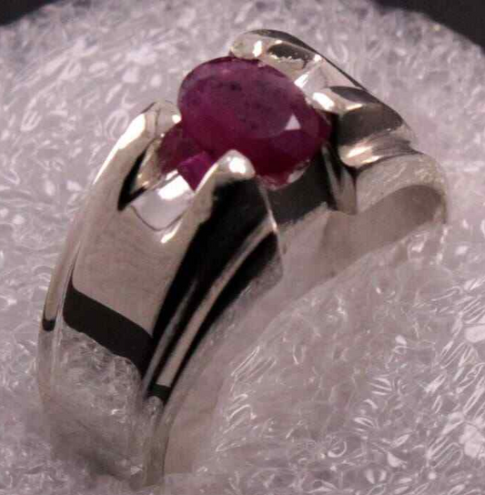 Pigeon Blood Afghan Ruby Ring Sterling Silver 925 - Heavenly Gems