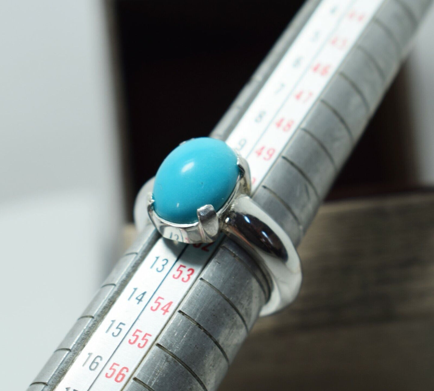 Turquoise Ring Womens Real Gemstone Very Clean Feroza Jewelry Handcrafted Rings - Heavenly Gems