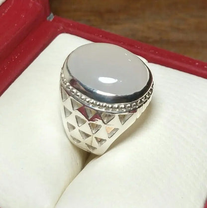 Natural Dur e Najaf Mens Mens Star Shape Ring Sterling Silver 925 gift for him - Heavenly Gems