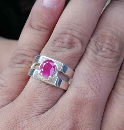 Ruby Ring Unheated Untreated Afghan Ruby Dark Blood Red Ruby Stone Ring Pigeon - Heavenly Gems