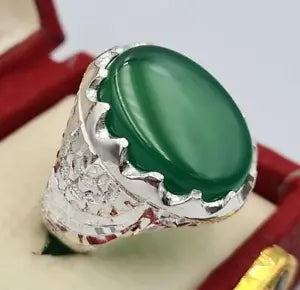 Yemeni Aqeeq Greem Yamani Yamni Yemen Agate Hakik Gift mens Christmas Jewelry - Heavenly Gems