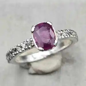 Rare Natural Ruby ring | Women Engagement Ring Unheated Untreated Ruby ring gift - Heavenly Gems