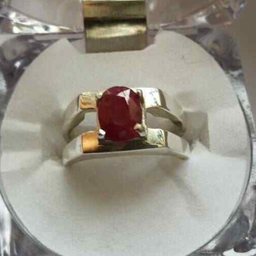 Natural untreated ruby ring for men aniversary gift - Heavenly Gems
