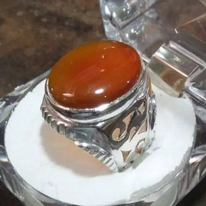 Natural Brown Yemeni Aqeeq Haqeeq Akik Agate Surkh Aqeeq Lal Aqeeq Yamani Aqeeq - Heavenly Gems
